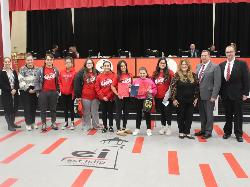 East Islip Board of Education honors Red Ribbon winners and athletic